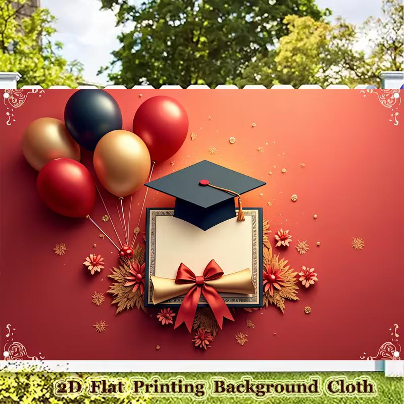 

2D Printed Graduation Cap & Diploma Studio Backdrop for Photography 47.2x31.5inch/120*80cm