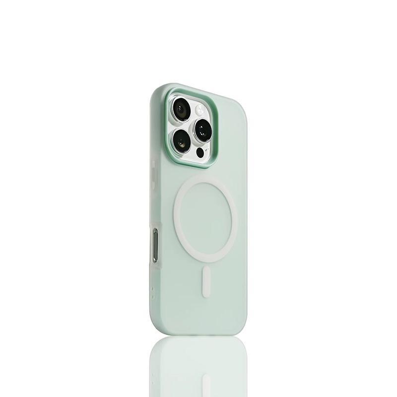 Magnetic Jelly Case: 2-in-1 Skin-Feel Protective Cover for Apple iPhone 14, 15, and 16, with Anti-Drop Design