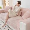 Thicken Velvet Sofa Covers Non Slip Sofa Mat Winter Warm Washable Couch Slipcovers for Living Room Solid Color Soft Sofa Towel Home Plush Sofa Towel