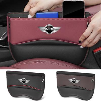 Car Seat Organizer Suede Leather Crevice Storage Box Car Accessories for MINI JCW COUPE CLUBMAN CABRIO COOPER