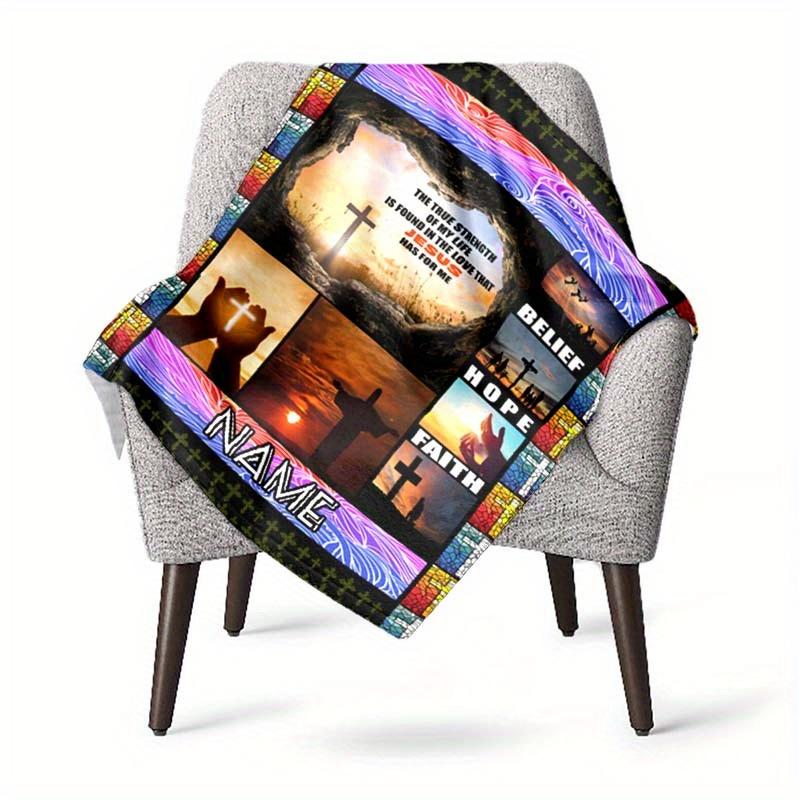 Sunset Customized Your Name Blanket Warm Comfortable Soft Blanket For Chair Office Sofa Bed Sofa Office Camping Suitable For Gifting Relatives And