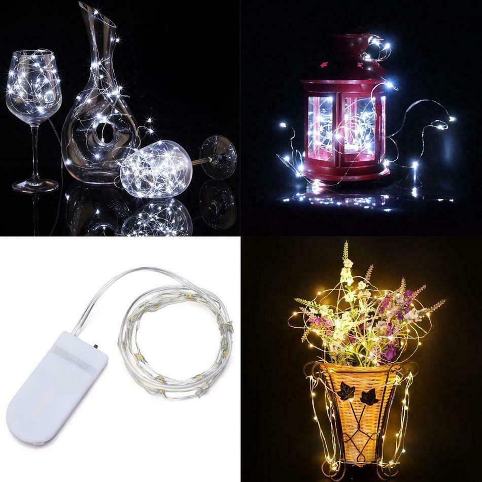 Pachet 6 10/20 LED Baterie Micro Sârmă de Orez Cupru Fairy String Lights Decor de petrecere