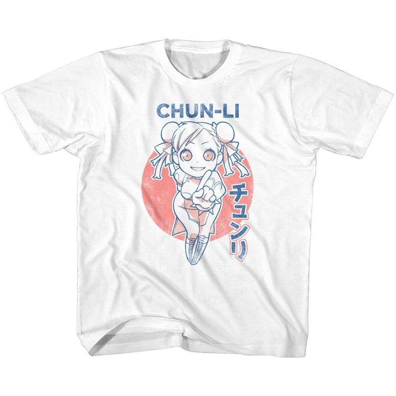 Street Fighter Cutesy Chun Li White Toddler T-Shirt 140