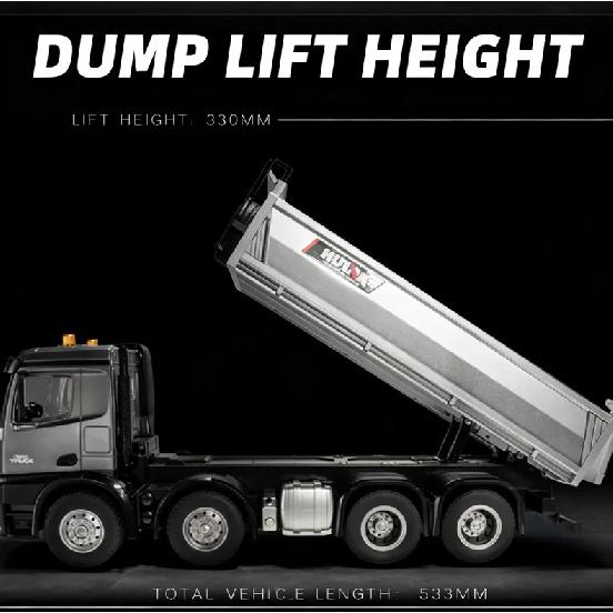 Huina RC Model 536PRO High end Heavy duty Remote Controlled Loading dump truck Alloy Boys Full Scale Engineering Vehicle dump