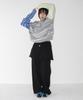 RONRON Skirt Layered Sweat Pants Black