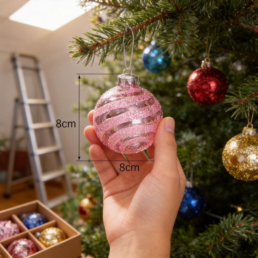 Palline di Natale con Design Elegante per Decorazioni Festive e Regali