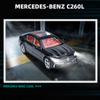 Model auta Benz C260L v měřítku 1/24, stahovací autíčko se zvukem a světlem pro děti Batole Kluci Dívčí Dárková kolekce