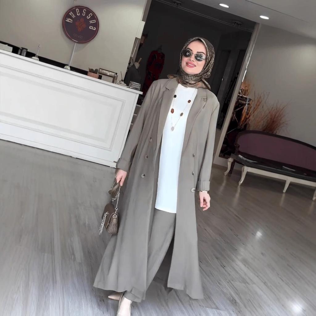Middle East Arabian Women's New Fashion Loose Casual Cardigan Long Dress Shirt Long Dress