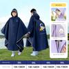 Children's Raincoat for Boys and Girls, Large Kids' Cape-Style Waterproof Poncho with Backpack Space, Suitable for Middle School Students, Can Be