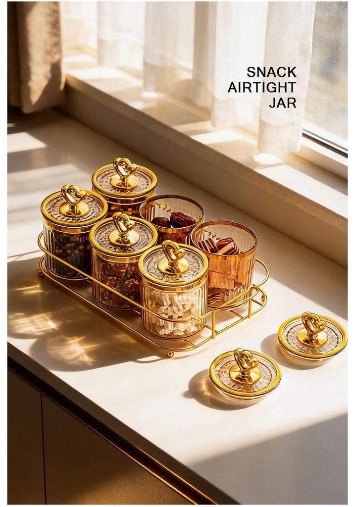 Thickened Food-Grade Jar Set with Lid for Snacks & Dried Goods Storage