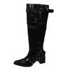 Women's Long  Summer 2025 New Large Tube High  Pointed Toe Thick Heel Western Cowboy Knight  over Knee Boot