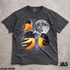 Drei Baltimore-Gelbkehlchen Mond Shirt, Lustiges 90er Vintage Ästhetik Grafik-T-Shirt, Retro Comfort Colors® Vogel Top, Ironisches Wolfsmond Parodie Geschenk