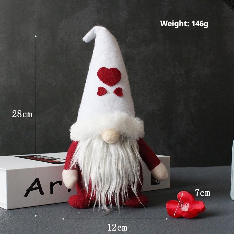 

Faceless Hatted Christmas Gnome Plush Dolls With Snowflake Heart Star Patterns Christmas Tabletop Decoration Holiday Ornament