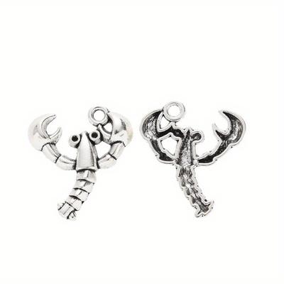 20pcs DIY Jewelry Accessories Retro Pendant Zinc Alloy Lobster Pendant for Jewelry Making Necklace