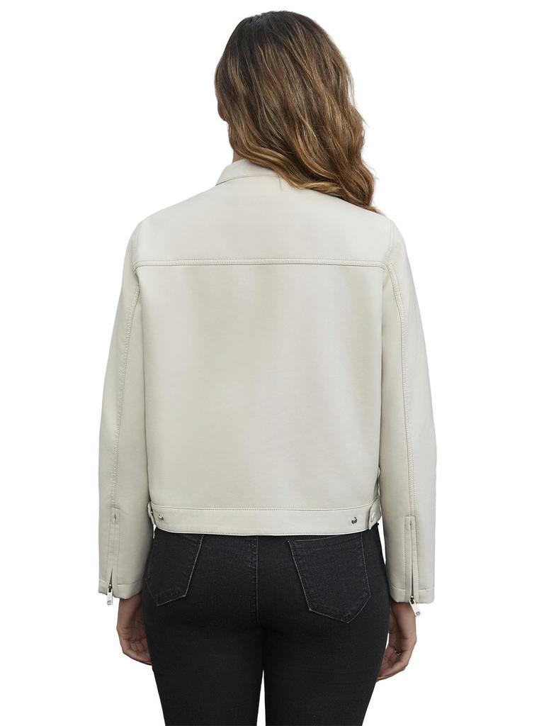 Women's Spring/Autumn Stylish Leather Jacket - European & American Stand-up Collar Biker Coat