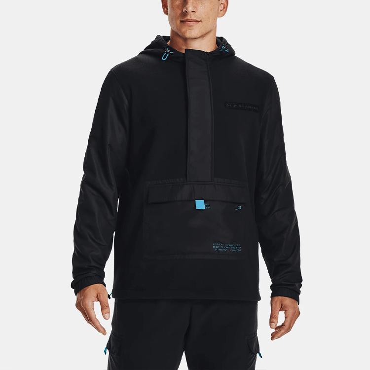Under Armour CGI Utility 1/2 Zip Hooded Jacket Men Black 1366199-001