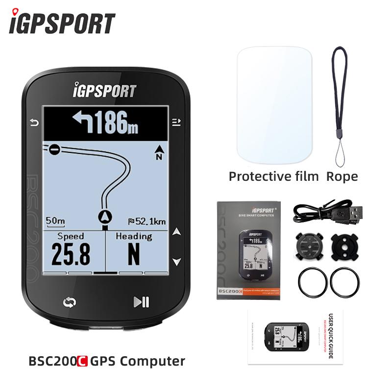 

IGPSPORT BSC200C GPS велосипедный компьютер велосипедный одометр беспроводной спидометр маршрут навигация ANT + Bluetooth5.0 аксессуары