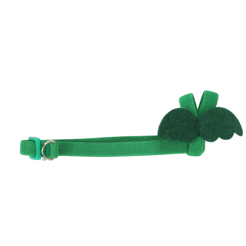 Parrot Harness Leash Adjustable Elastic Bite Resistant Ergonomic Pet Bird Harness Traction Rope with Cute Wings S Green