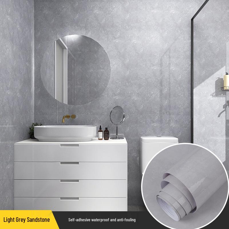 3D Marble Wall Sticker: Self-Adhesive, Oil-Proof, Thickened Decor for Bathroom, Kitchen, Wardrobe