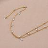 Ethereal Seaside Zirconia Water Drop Charms on Delicate Gold Chain – Light Luxury Stainless Steel
