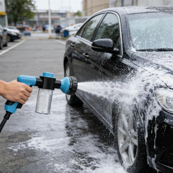 Car Wash Foam Cannon High Pressure Garden Hose Nozzle with Soap Dispenser Foam Sprayer with 8 Adjustable Spray Modes