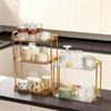  2/3 Tiers Kitchen Countertop Organizer Plastic Storage Rack Large Capacity Drying Cup Holder Tea Coffee Mug Shelf