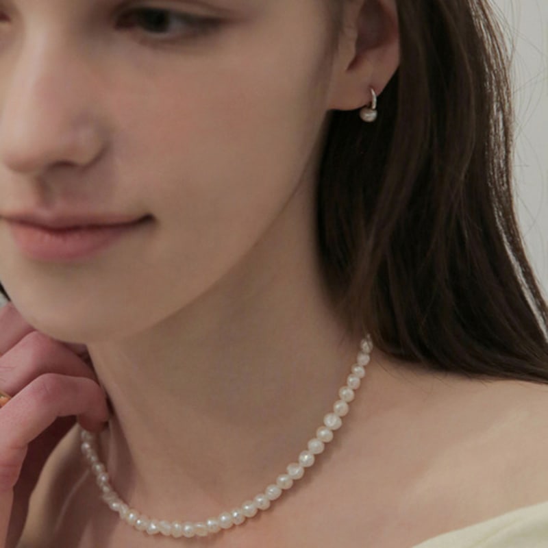 modernlike silver ugly vintage natural ugly freshwater pearl necklace