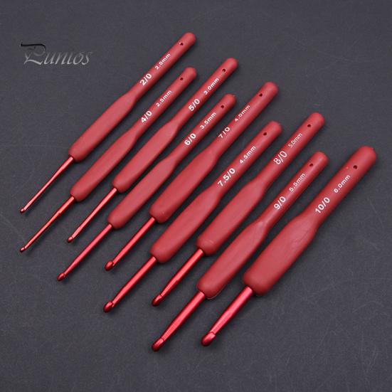 9Pcs Crochet Hook Effortless Ergonomic Crochet Needles Durable Long Knitting Needle Crochet Accessories