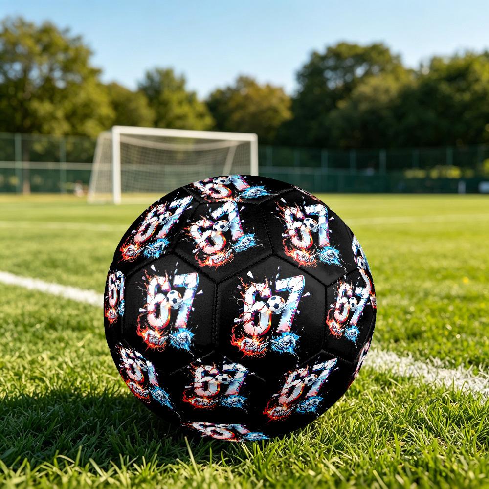 1pc Soccer Fire Ice Size 5 Soccer Ball Professional Match Training Football Indoor &Outdoor Sports Ball Lightweight Durable C6572
