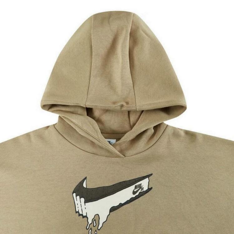 Nike Hoodie Casual Fashion Versatile Hooded Long Sleeve Kids hoodies Khaki HF8801-297