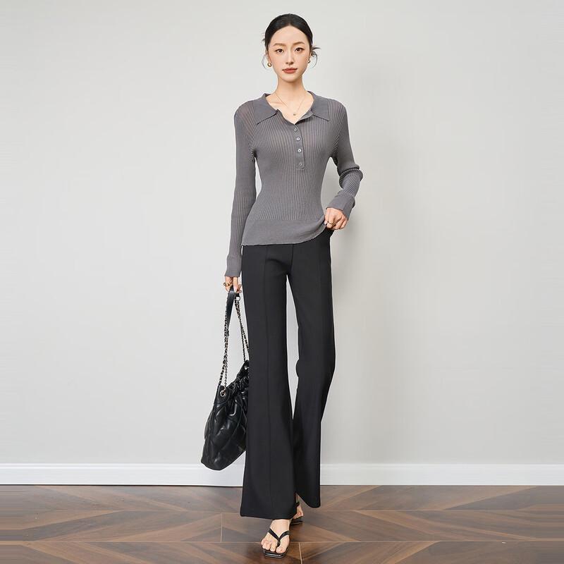 Demana Women's Tall Fit Spring Relaxed Flared Casual Pants