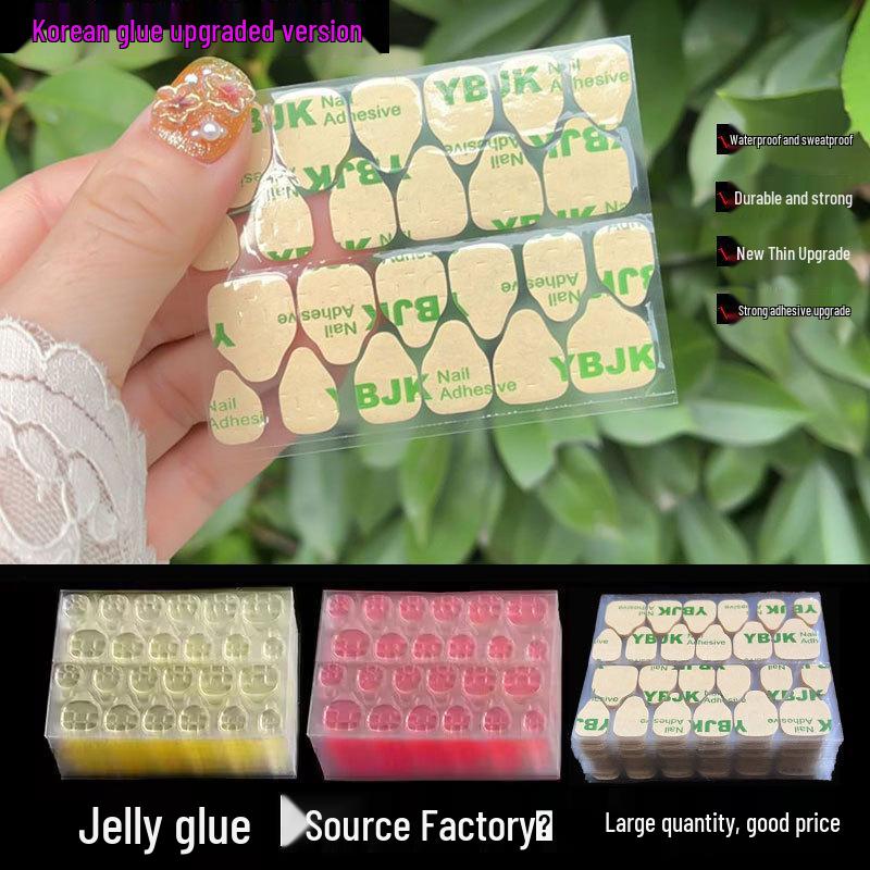 Wodoodporne, długotrwałe żelowe kleje do paznokci typu press-on - Ultracienkie, super przylepne, dwustronne kleje do przedłużonego nail artu