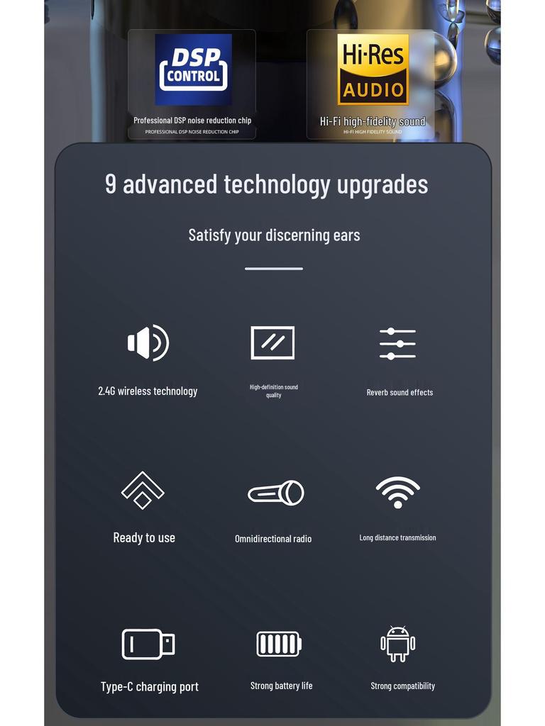 Wireless Lavalier Microphone with High-Definition Sound, Noise Reduction, and Omnidirectional Pickup for Live Streaming