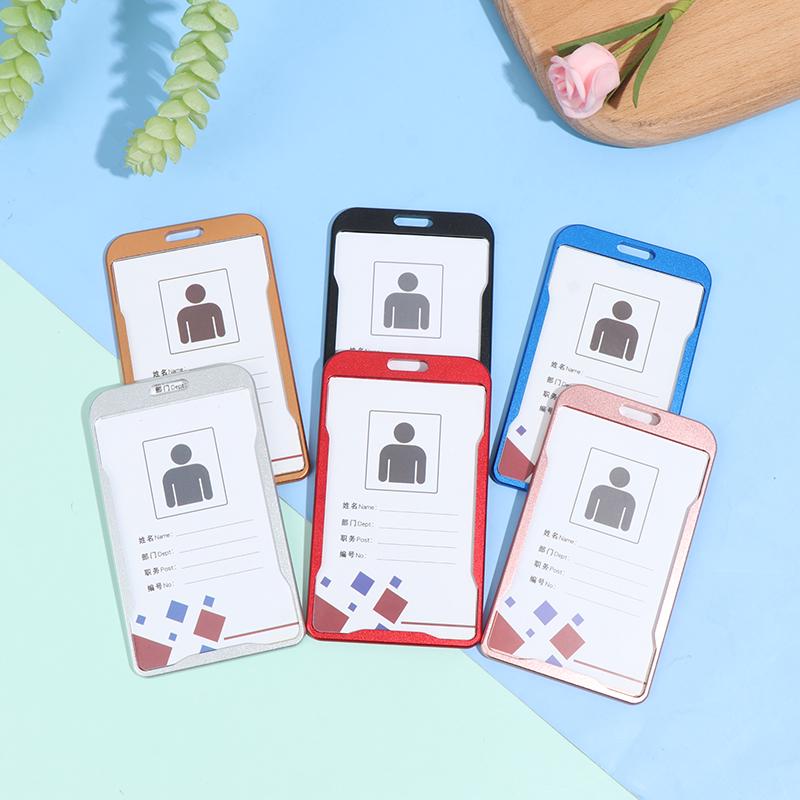 Metal Id Badge Card Holder Business Pass Tag Holder Office Supplies Card Holder