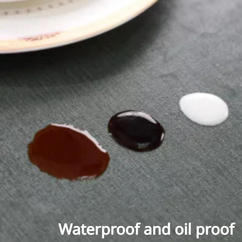 Simple Business Style Solid Color Round Tablecloth Thick Multicolor Table Cover Waterproof Oil Resistant Washable Table Case
