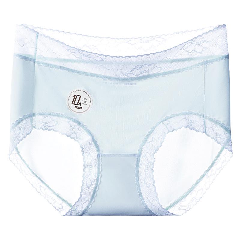 10A Antibacterial Seamless Women's Ice Silk Underwear with Lactic Acid Crotch, Camellia Design, Ultra-thin, High Elastic, Breathable Briefs