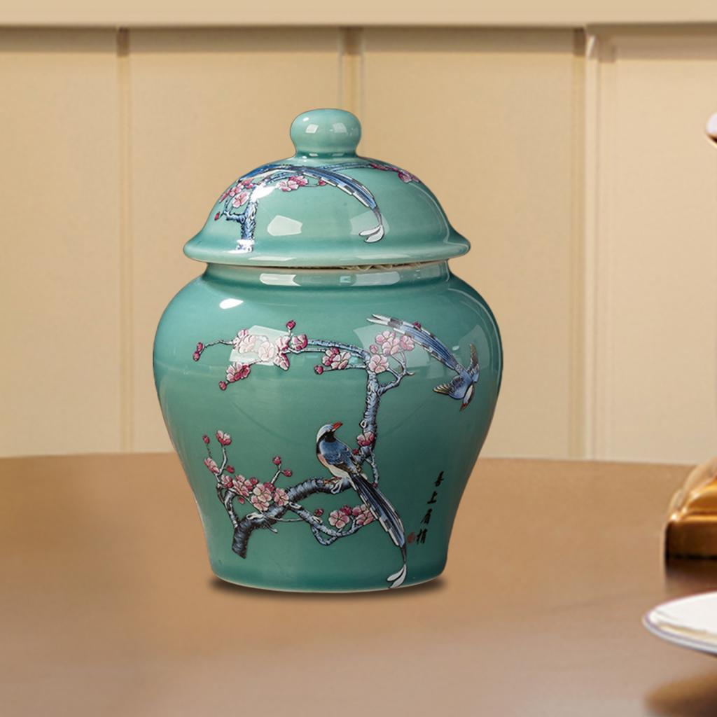 Ceramic Ginger Jar Asian Ginger Pot Vase for Wedding Table Decoration
