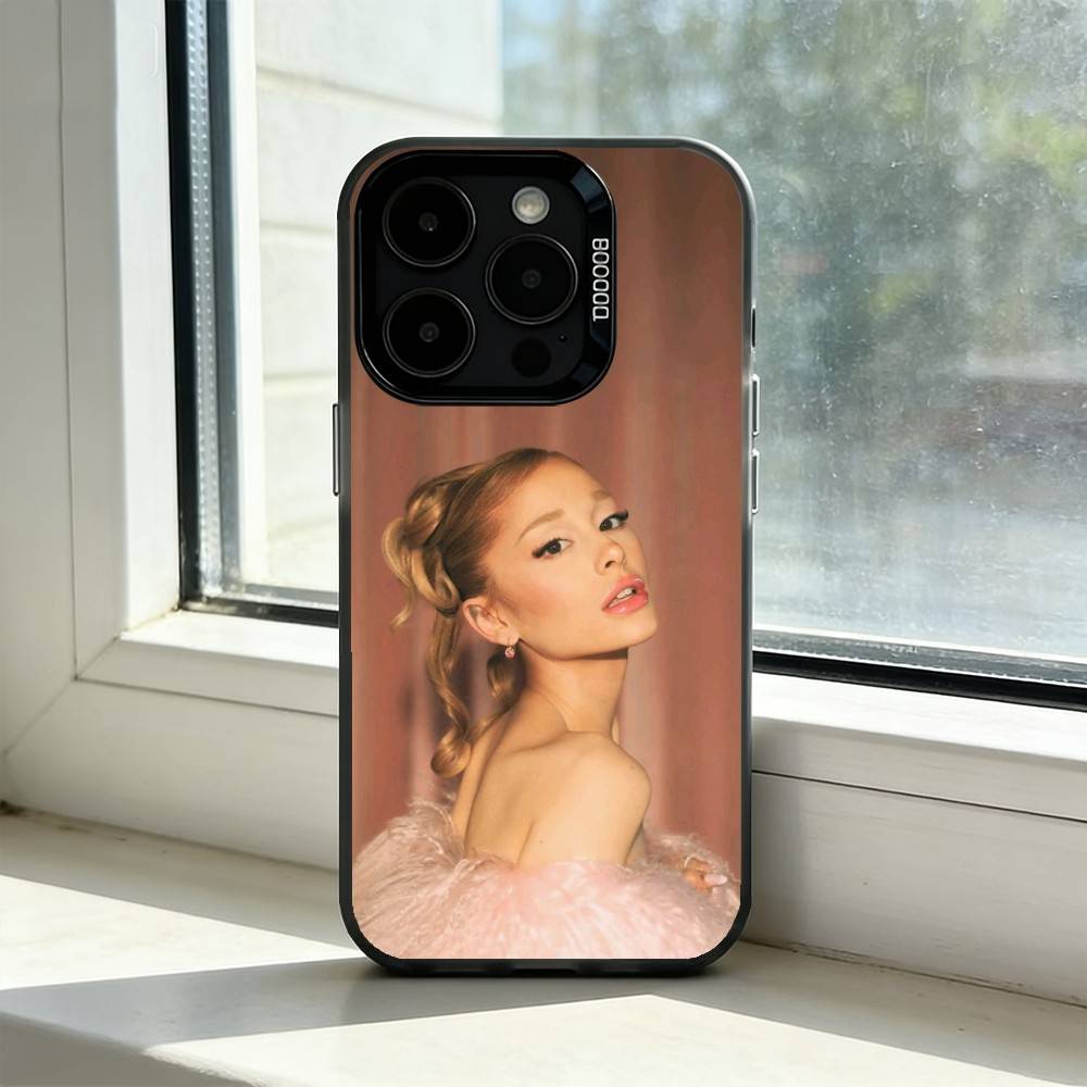 Ariana G-Grande Singer Phone Case For iPhone 17,16,15,14,13,12,11 Plus,Pro Max,XS,Colorful Silver Phone Case Funda Cover