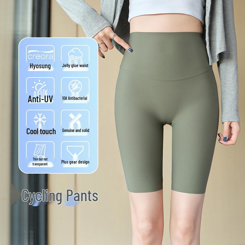 

Women s Ice Silk Shark Leggings: Butt-Lifting, Quick-Drying, Tummy Control Yoga and Cycling Shorts Triple Extra Large