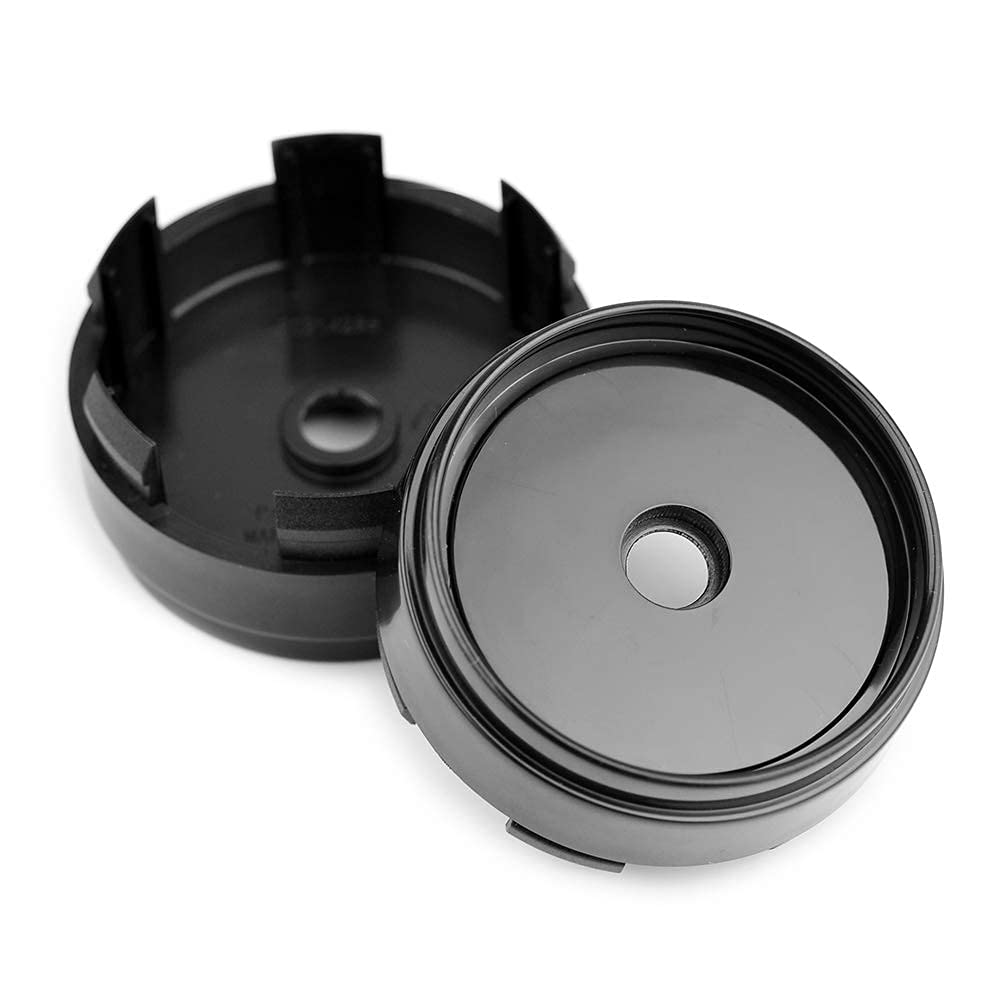 Rhinotuning DIY Wheel Center Caps, Set of 4 (Black, 66.5mm Outer Diameter / 63mm Inner Diameter)