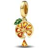 Copper Metal Doughnut Cherry Pineapple Strawberry Cherry Pendant Bead Component Charm Bead Component Ball Ideal Designed For Bracelets Do It Yourself