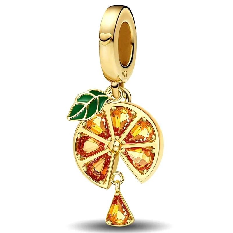Copper Metal Doughnut Cherry Pineapple Strawberry Cherry Pendant Bead Component Charm Bead Component Ball Ideal Designed For Bracelets Do It Yourself