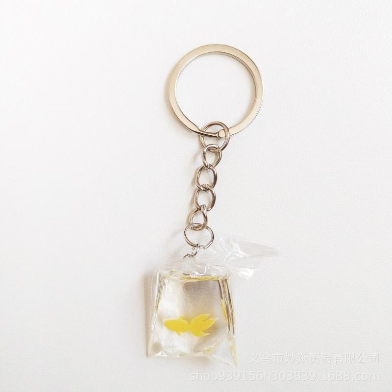 Collier Créatif Poisson Rouge Carpe Poisson Sac d'Eau Transparent Pendentif Poisson Colliers Chaîne de Clavicule Porte-Bonheur Japonais Collier