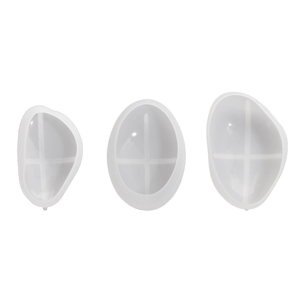 Flerbruks steinformer sett med 3 solide silikonhåndverksutstyr, dekorasjon for sement- og harpiksarbeid i husholdningen