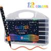 Double-Ended Glitter Marker Pen: Soft-Tip Watercolor Pen for Journaling & Painting, Non-Toxic & Washable, Ideal for Kids