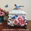 European Hand Painted Underglaze Ceramic Magpie Sealed Jar Home Tea Candy Snack Jar Home Decoration Jar Living Room Decoration