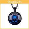 Hogwarts Crest Silver Necklace With Glass Pendant For Fans And Cosplay