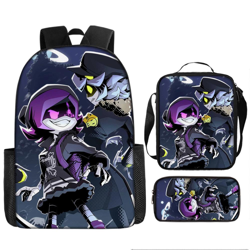 Inorganic Killer Children's School Bag Backpack Murder Drones Elementary School Cartoon Backpack Three-piece Set