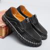 Handmade Leather Men Casual Shoes Luxury Designer Soft Men's Loafers Non-slip Brown Slip On Flats Man Moccasins Large Size 38-47