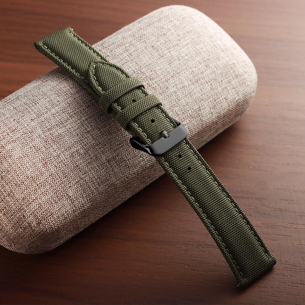 Sailcloth Watch Strap 20mm 22mm for Seiko Band Waterproof Fabric Watchband Quick Release Wristband High Quality Women Men Belt
